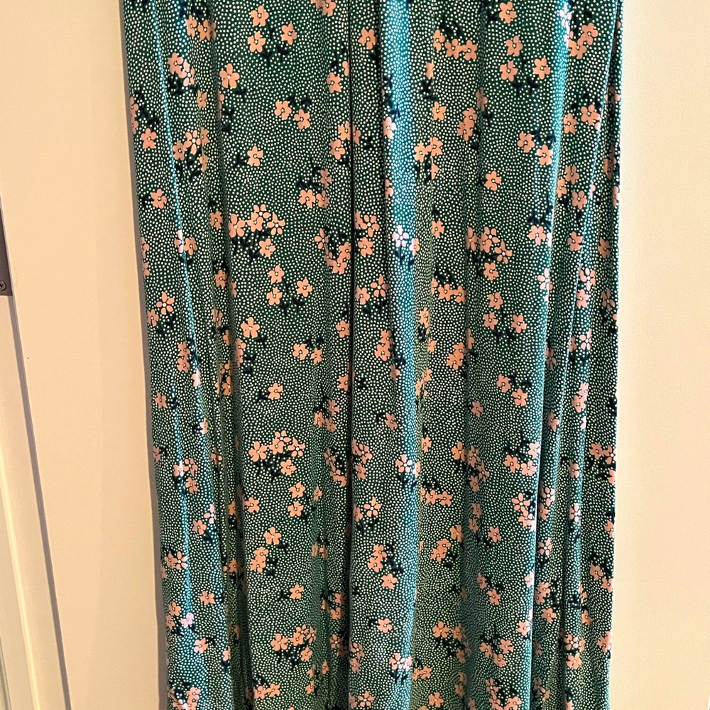 Boden Women’s Ava Jersey Midi Dress Green Floral Short Sleeves - size 10 - Picture 5 of 7